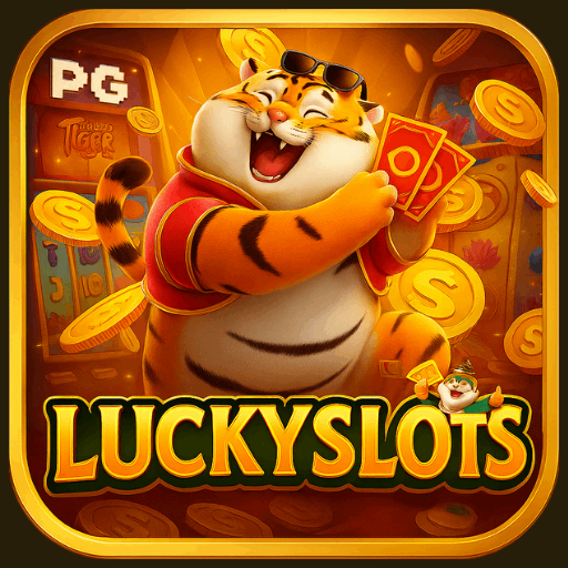 Imagem promocional da LUCKYSLOTS mostrando a plataforma e suas vantagens